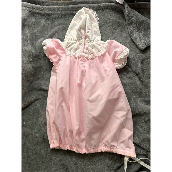Vtg Cabbage Patch Kids Pink butterflies Preemie Doll Dress Gown 1980s ColecoRARE - Picture 10 of 13